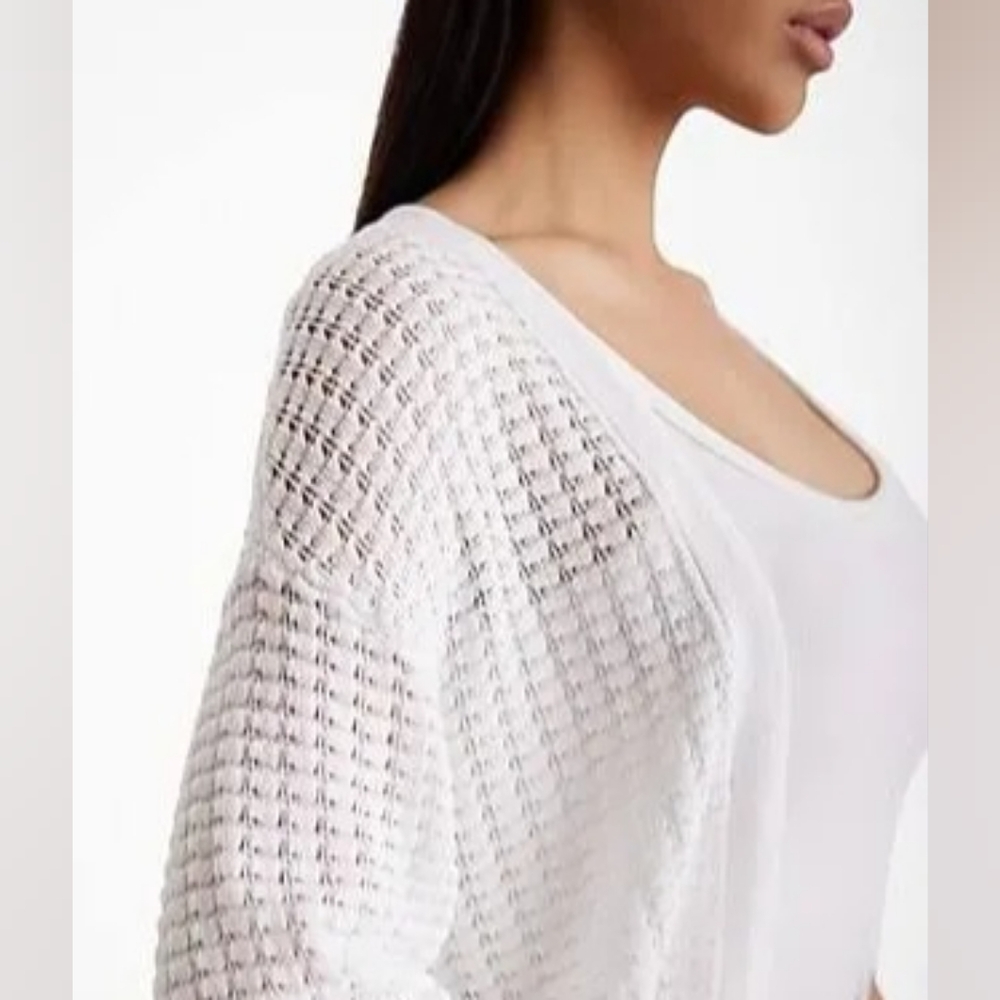EXPRESS White Knit Cardigan